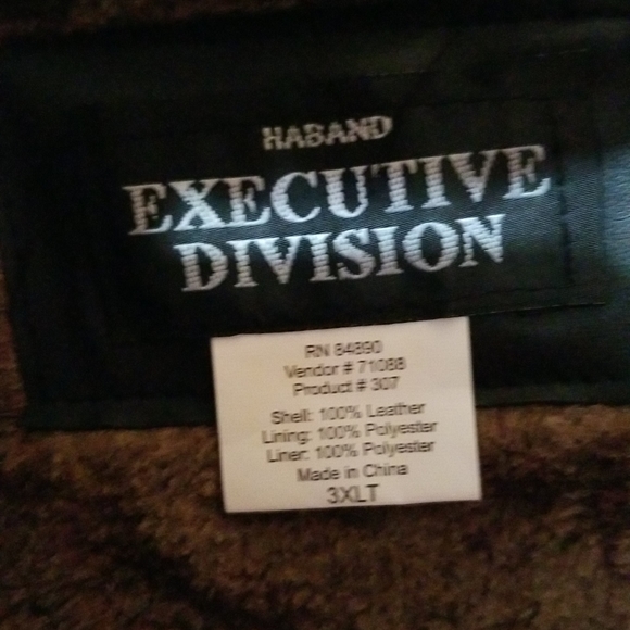 Executive Division Full Zip Leather Jacket w/Liner - Picture 6 of 11